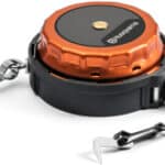 Impressum 8 Orange-schwarze Aufrollleine mit Karabinerhaken, ideal als Werkzeughalter oder Sicherheitsleine