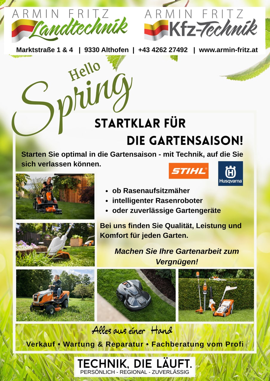 Ein Flyer zum Thema Gartensaison