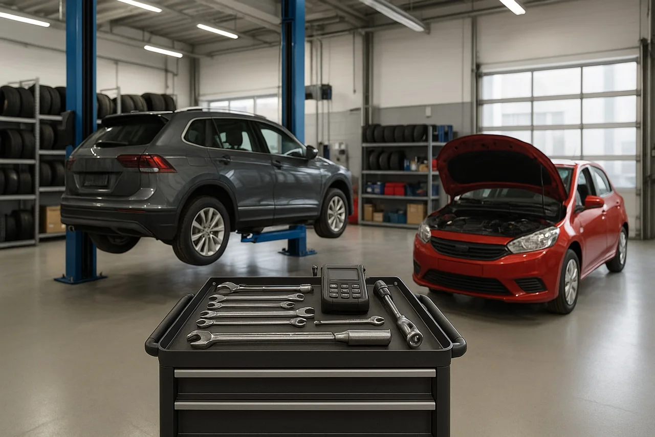 Eine KFZ Werkstatt